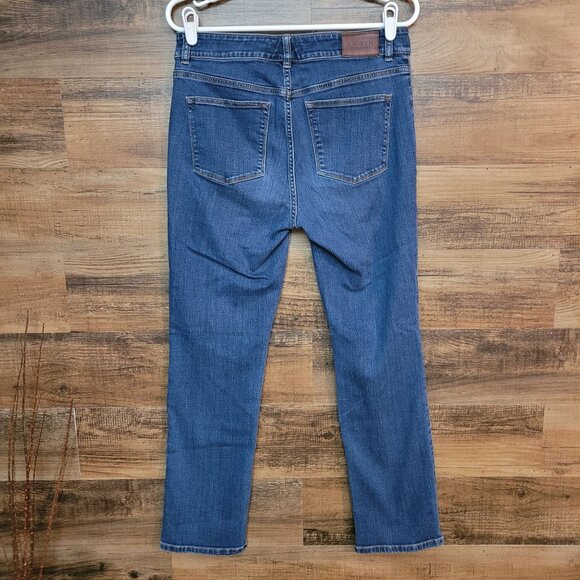 Lauren Ralph Lauren Jeans Womens 10 Premier Straight Medium Dark Stretch Denim - Picture 2 of 13